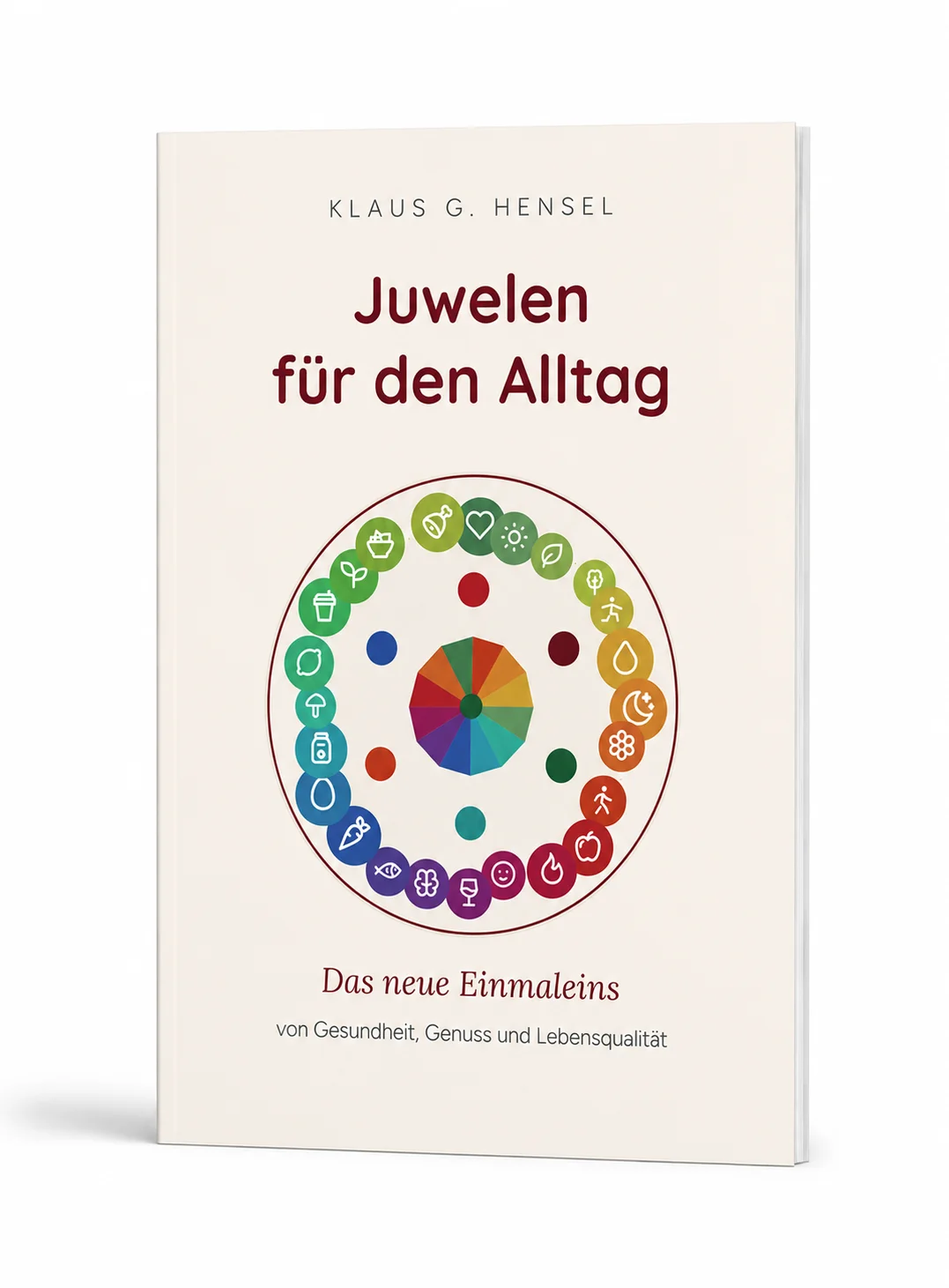 Buchcover: Juwelen für den Alltag – Das neue Einmaleins von Gesundheit, Genuss und Lebensqualität, von Klaus G. Hensel